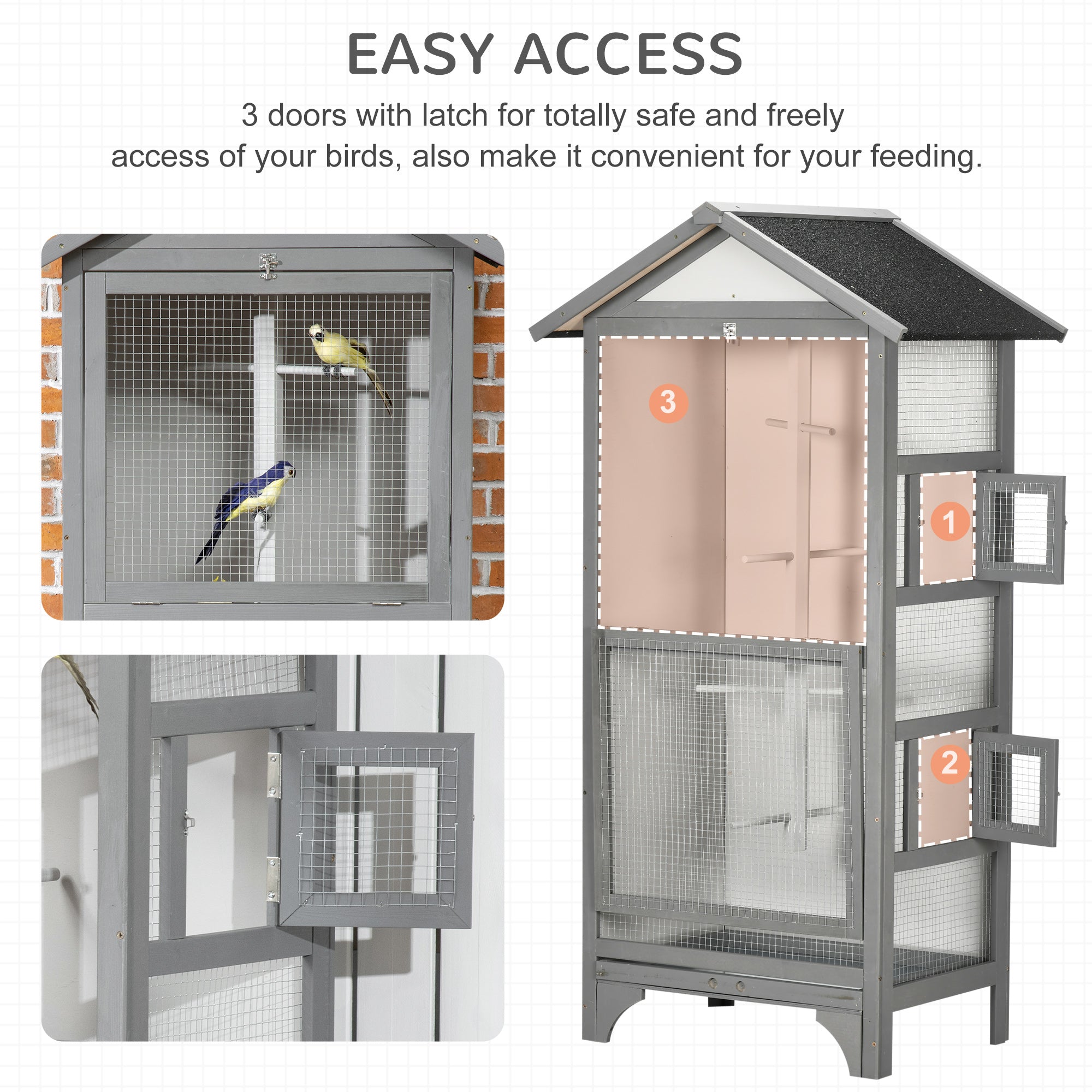 60" Outdoor Bird Cage for Finches