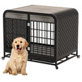 Heavy Duty Dog Crate Furniture Wooden Table 33inch Grey