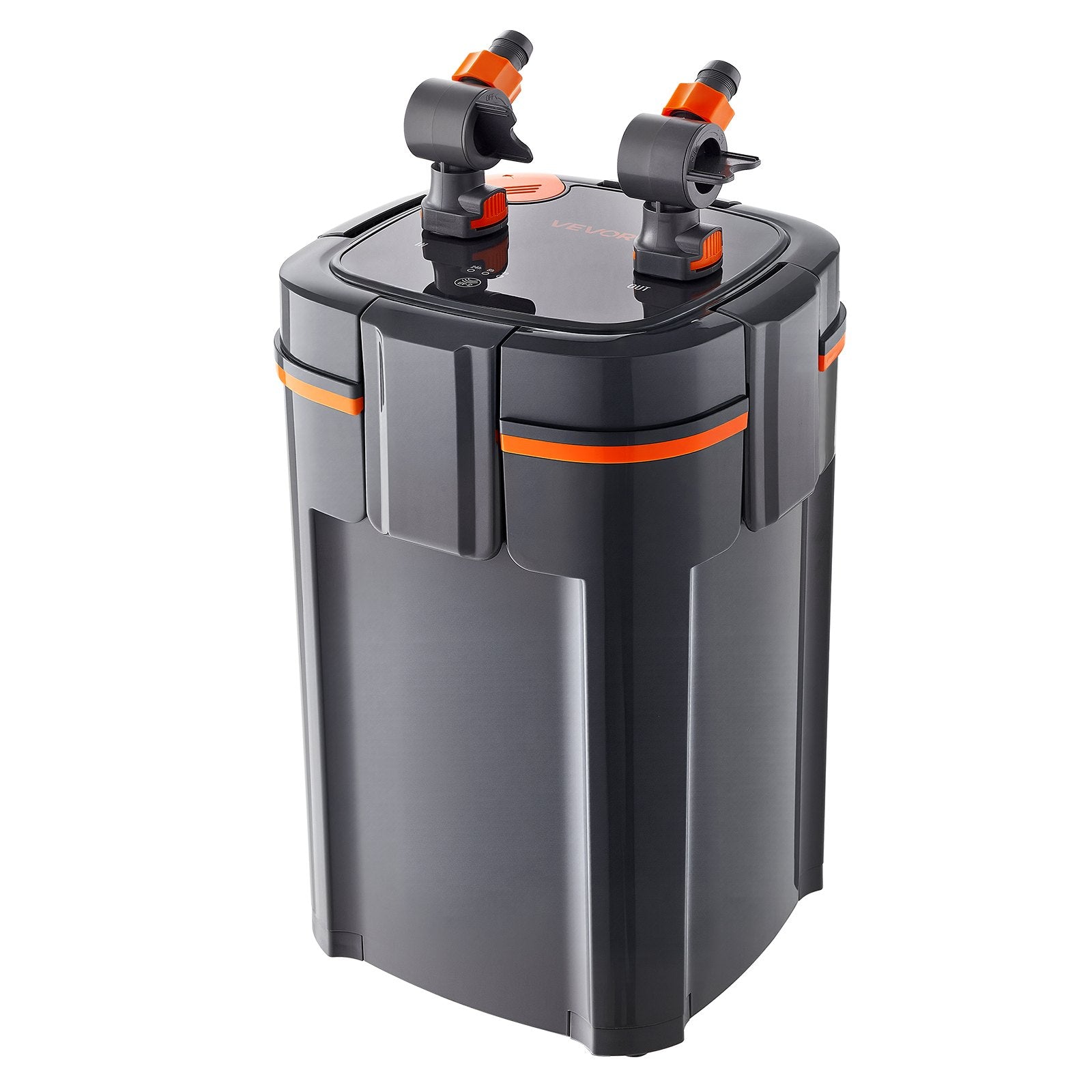 396GPH Canister Filter, 4-Stage External Aquarium Filter With Timed Light, Powerful Pump, Water Circulation Cleaning With Media For Large Fish Tanks & Aquariums Up To 125 Gallons, For Freshwater